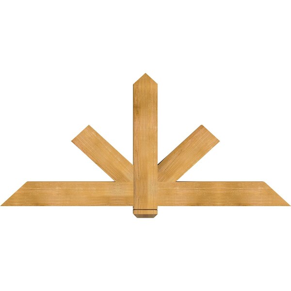 Ekena Millwork Kennewick Rough Sawn Timber Gable Bracket, Western Red Cedar, 72"W x 33"H x 4"D x 6"F, 11/12 Pitch GBW072X33X0406KEN00RWR - main